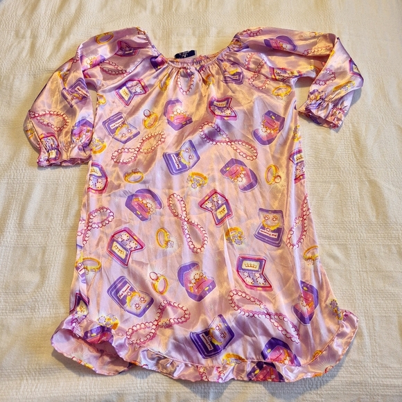 PJ & Me girls size 6 nightgown bling bling design, silky NWT - Picture 2 of 4